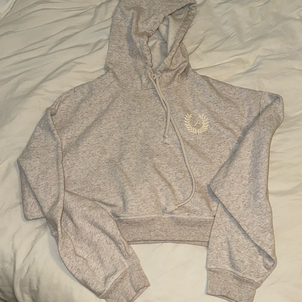 Pink cropped hoodie